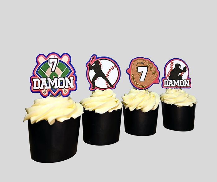 Baseball Cupcake Toppers
