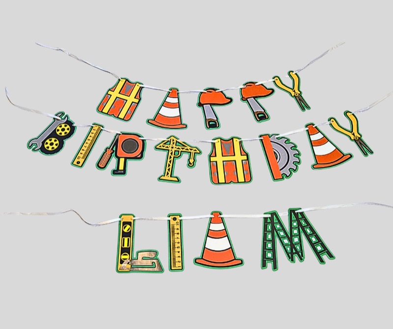Construction Tool Letter Banner