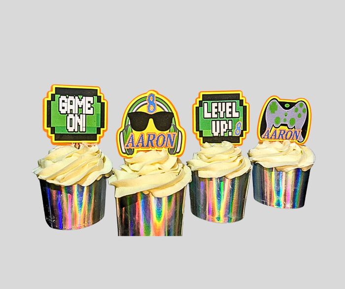 Video Gamer Cupcake Toppers