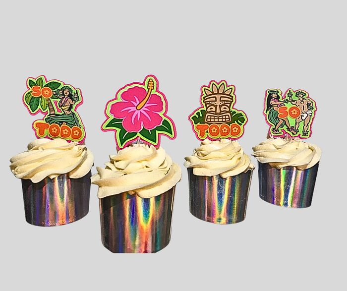 Luau Cupcake Toppers