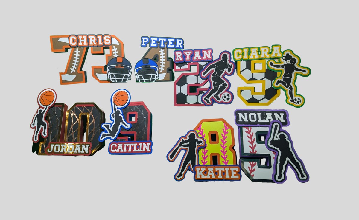 Sports Achievements Memorabilia 3D Number