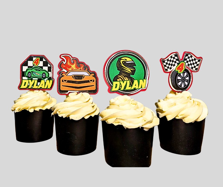 Racecar Cupcake Toppers